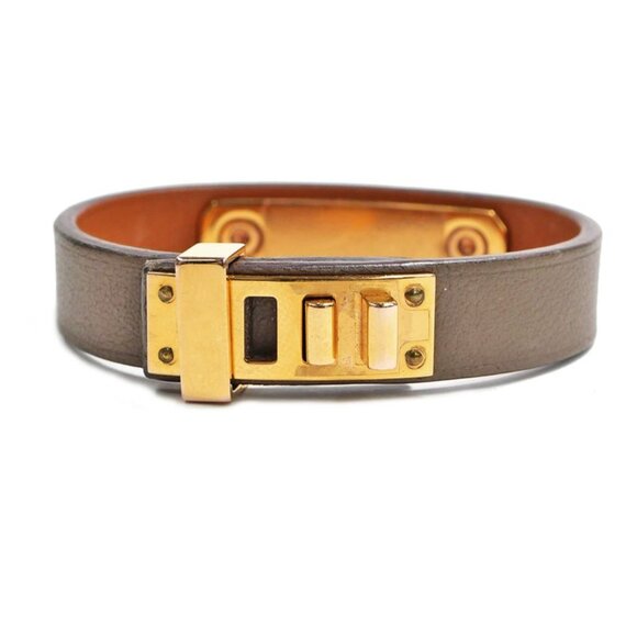 Hermes Ass Doucle Bracelet Etoupe Gold Hardware Voswift